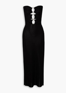 TOM FORD - Strapless cutout embellished knitted gown - Black - XXS