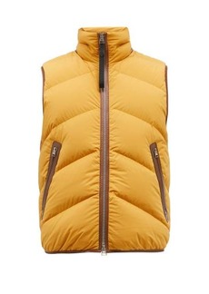 Tom Ford - Stretch-shell Quilted-down Gilet - Mens - Yellow