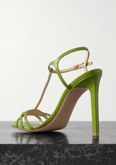 TOM FORD - Whitney embellished lizard-effect leather sandals - Green - EU 36