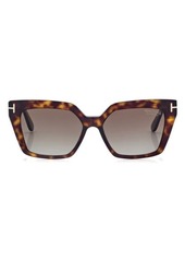 TOM FORD Winona 53mm Polarized Cat Eye Sunglasses