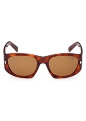 TOM FORD 53mm Square Sunglasses in Blonde Havana /Brown at Nordstrom Rack