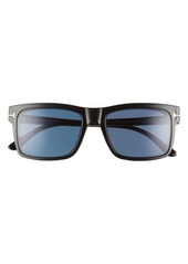 TOM FORD 54mm Blue Light Blocking Glasses & Clip-On Sunglasses