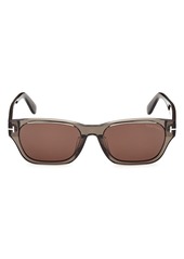 TOM FORD 54mm Square Sunglasses in Grey /Brown at Nordstrom Rack