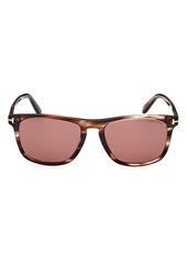 TOM FORD 54mm Square Sunglasses in Havana /Bordeaux at Nordstrom Rack