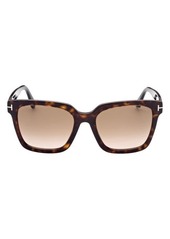 TOM FORD Selby 55mm Square Sunglasses