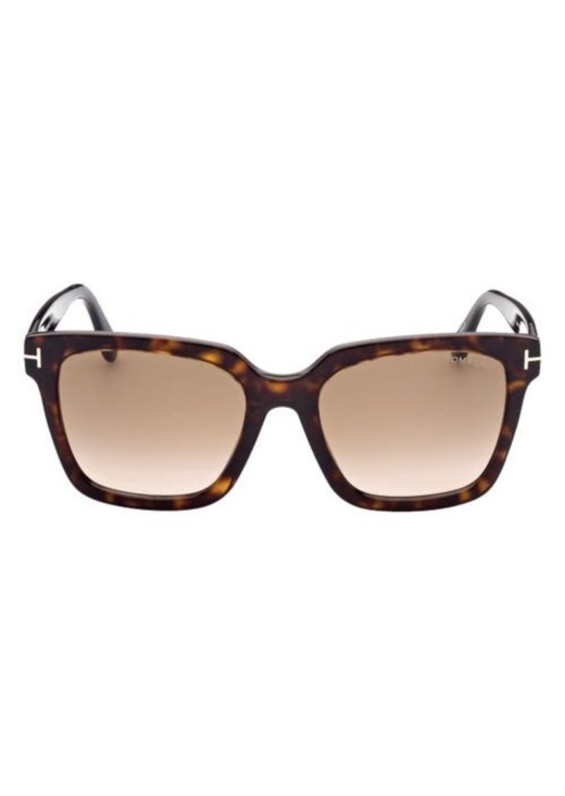 TOM FORD Selby 55mm Square Sunglasses