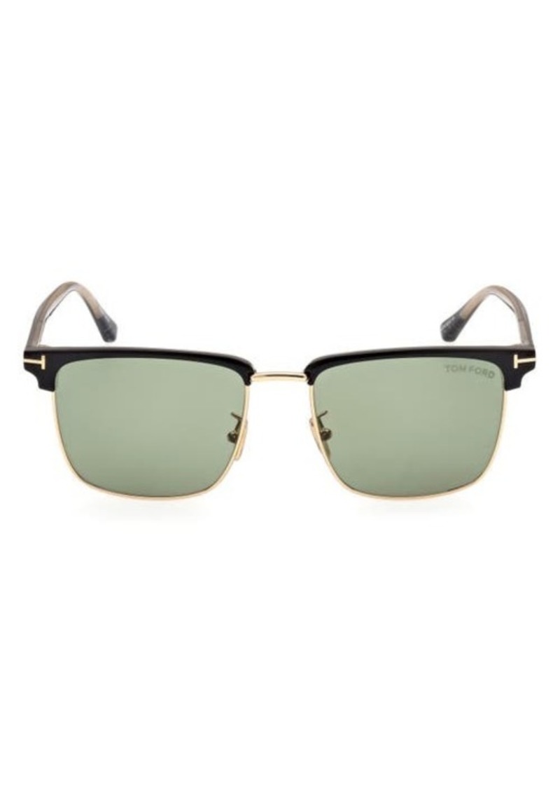 TOM FORD Hudson-02 55mm Square Sunglasses