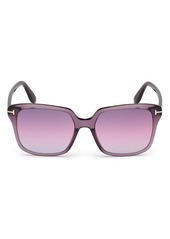 TOM FORD 56mm Gradient Square Sunglasses in Shiny Violet /Gradient Violet at Nordstrom Rack