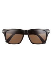 TOM FORD Buckley-02 56mm Square Polarized Sunglasses
