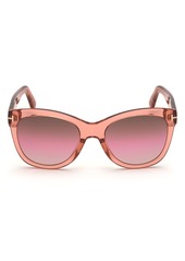 TOM FORD 57mm Cat Eye Sunglasses in Pink /Gradient Brown at Nordstrom Rack