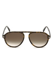 TOM FORD 57mm Pilot Sunglasses in Dark Havana /Gradient Roviex at Nordstrom Rack