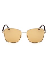 TOM FORD 57mm Square Sunglasses in Gold /Brown at Nordstrom Rack