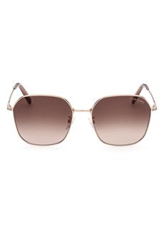 TOM FORD 59mm Geometric Sunglasses in Shiny Rose Gold /Brown at Nordstrom Rack