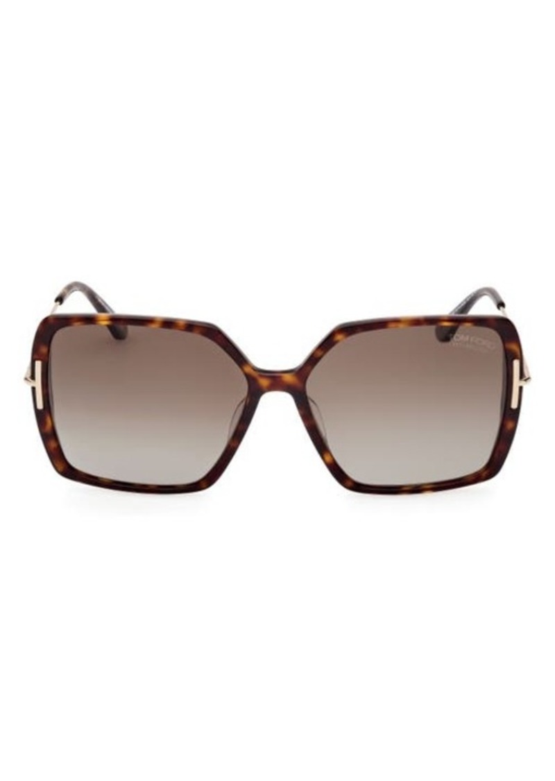 TOM FORD Joanna 59mm Polarized Butterfly Sunglasses