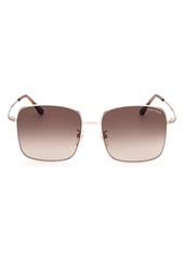 TOM FORD 59mm Square Sunglasses in Shiny Rose Gold /Brown at Nordstrom Rack