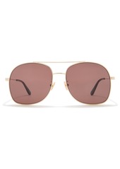 TOM FORD 60mm Oversize Sunglasses in Shiny Rose Gold /Brown at Nordstrom Rack