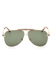 TOM FORD 60mm Pilot Sunglasses