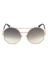 TOM FORD 60mm Round Sunglasses in Shiny Rose Gold /Smoke at Nordstrom Rack