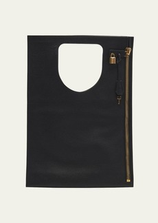 TOM FORD Alix Flat Zip Leather Shoulder Bag