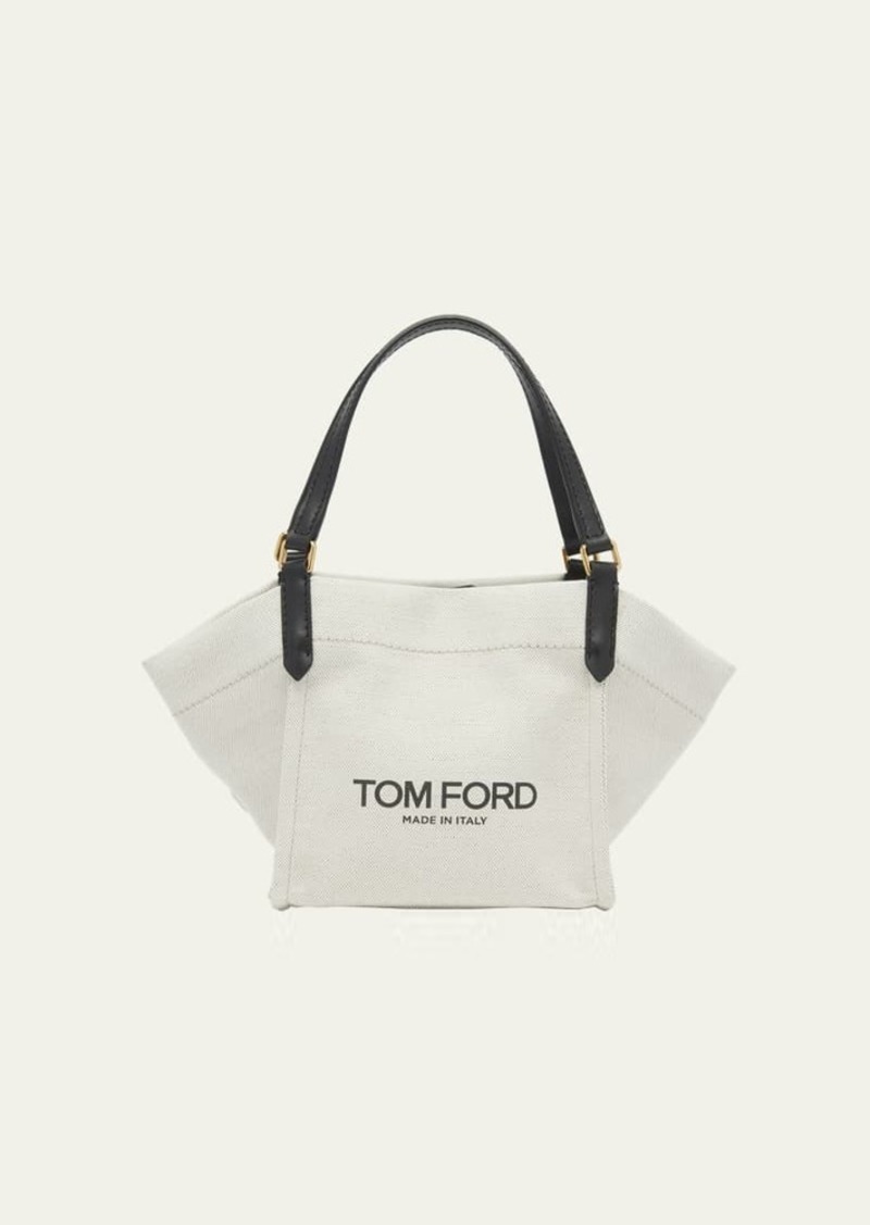 TOM FORD Amalfi Small Logo Canvas Tote Bag