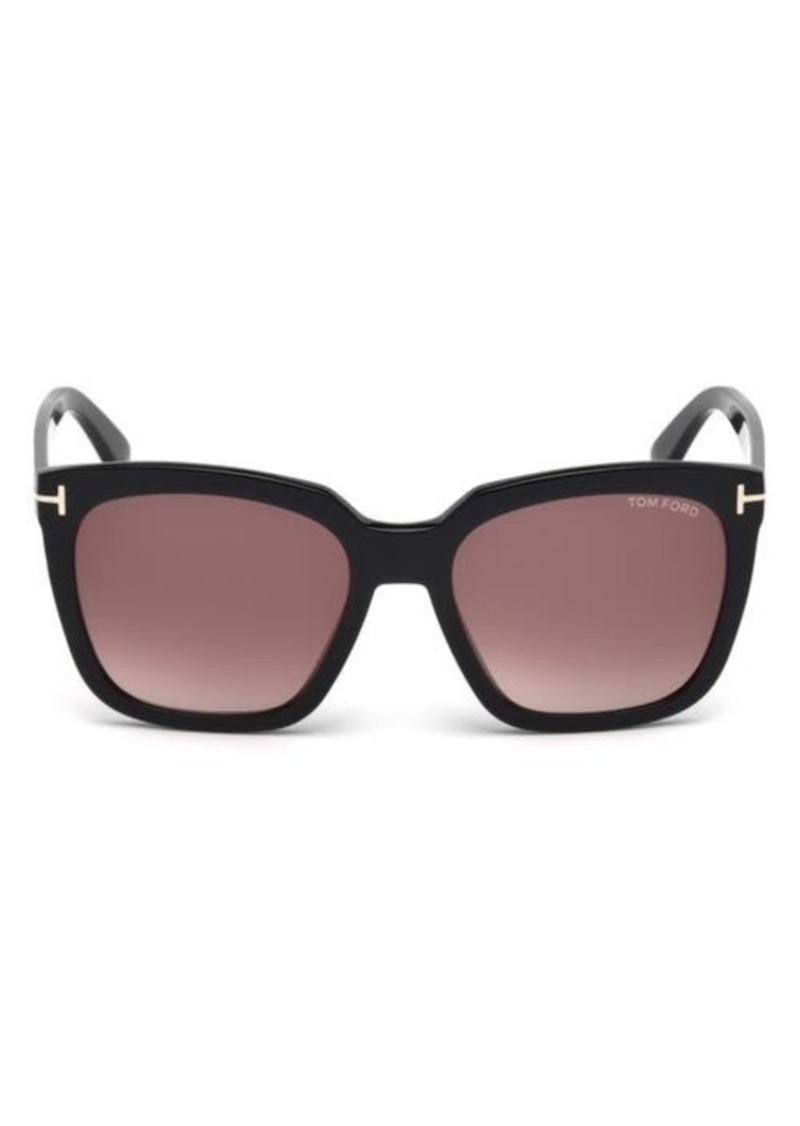 TOM FORD Amarra 55mm Gradient Square Sunglasses