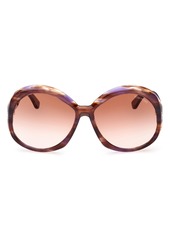 TOM FORD Annabelle 62mm Gradient Oversize Round Sunglasses in Colored Havana /Gradient at Nordstrom Rack
