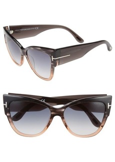 TOM FORD Anoushka 57mm Gradient Cat Eye Sunglasses
