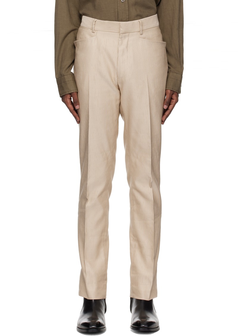 TOM FORD Beige Glamorous Cord Dyllan Trousers