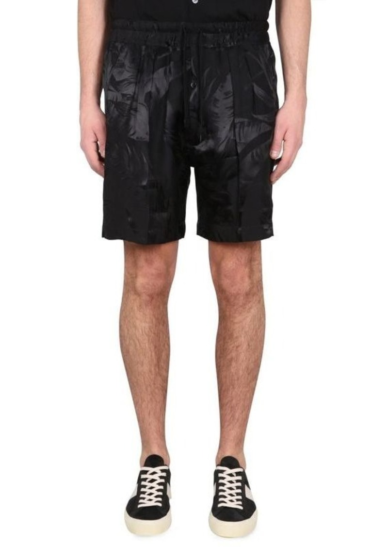 TOM FORD BERMUDA SHORTS WITH FLORAL PRINT