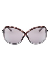TOM FORD Bettina 68mm Oversize Butterfly Sunglasses in Coloured Havana /Smoke at Nordstrom Rack