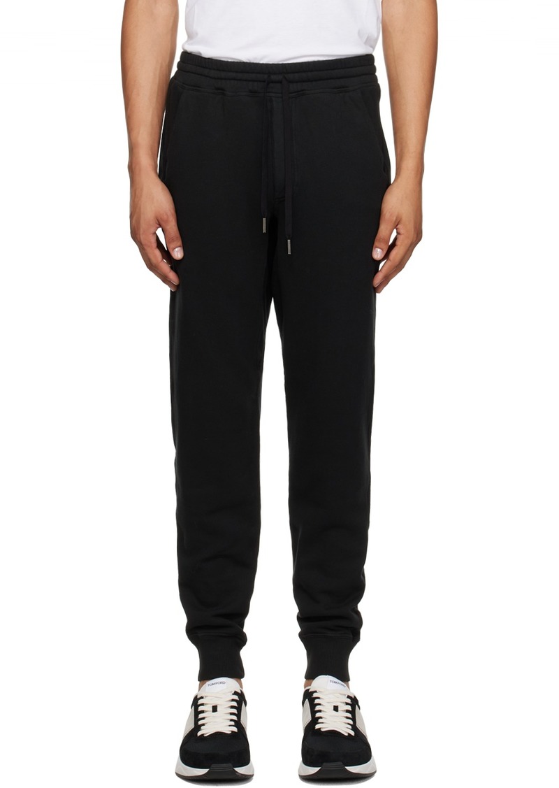 TOM FORD Black Garment-Dyed Sweatpants