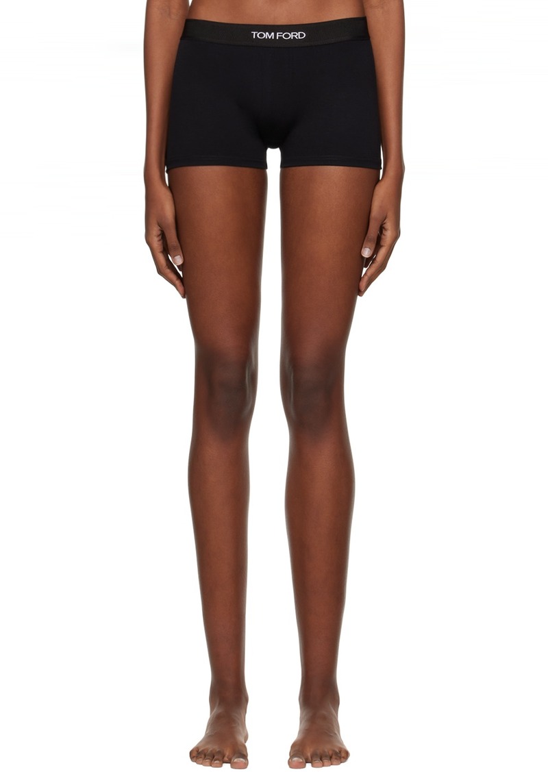 TOM FORD Black Jacquard Boy Shorts