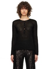 TOM FORD Black Shiny Long Sleeve T-Shirt