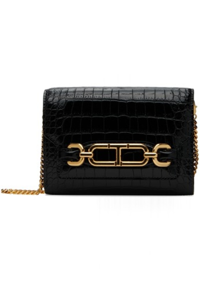 TOM FORD Black Shiny Stamped Whitney Mini Bag