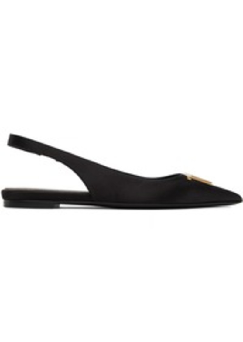 TOM FORD Black Slingback Ballerina Flats