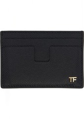 TOM FORD Black Small Grain Leather Classic Card Holder