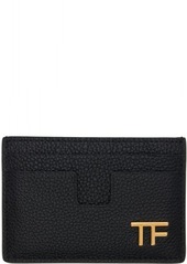 TOM FORD Black Small Grain Leather Classic Card Holder