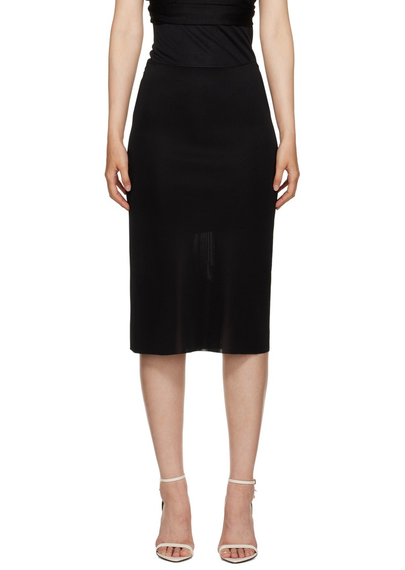 TOM FORD Black Zip Midi Skirt