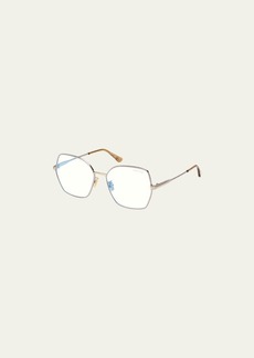 TOM FORD Blue Blocking Two-Tone Metal Butterly Glasses