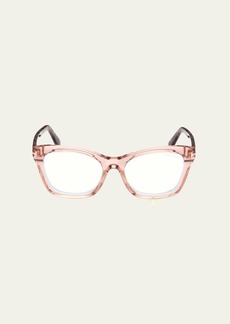 TOM FORD Blue Filtering Two-Tone Acetate Cat-Eye Sunglasses