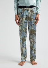 TOM FORD Botanical Print Stretch Silk Pajama Pants