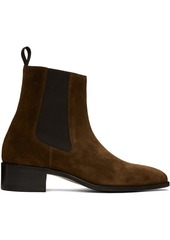 TOM FORD Brown Leather Chelsea Boots