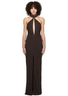 TOM FORD Brown Sable Maxi Dress
