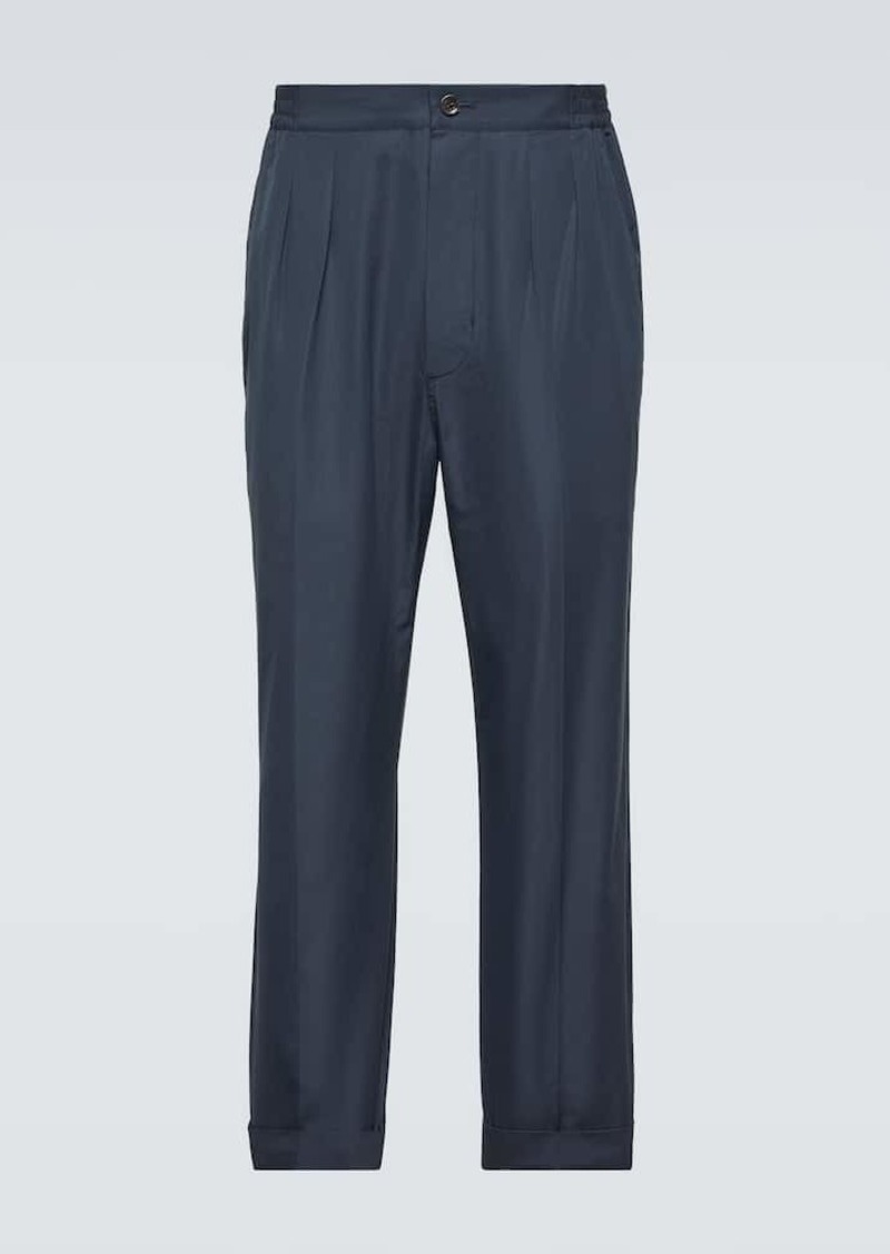 Tom Ford Cotton and silk straight pants