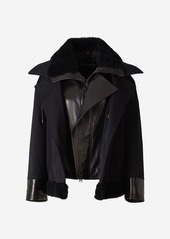 TOM FORD COTTON SUEDE SHEARLING JACKET