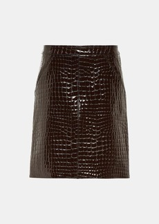 Tom Ford Croc-effect leather miniskirt