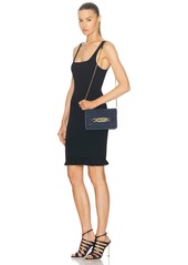 TOM FORD Croc Effect Small Shoulder Bag