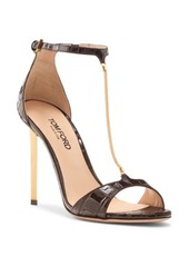 TOM FORD Croc Embossed Ankle Strap Sandal