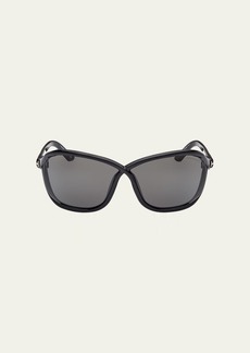 TOM FORD Cut-Out Acetate Round Sunglasses