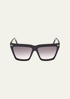TOM FORD Eden Acetate Butterfly Sunglasses